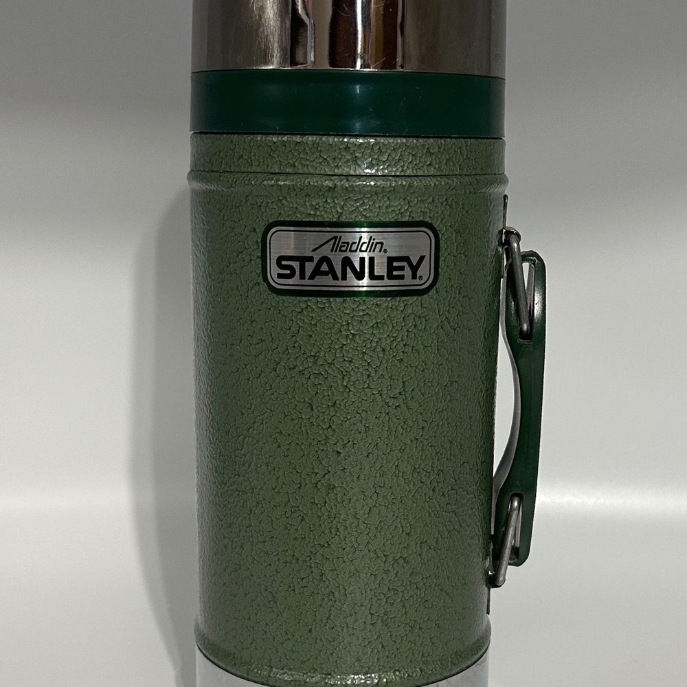 Stanley Aladdin Thermos Green Unbreakable Steel Wide-mouth Food Bottle 70s